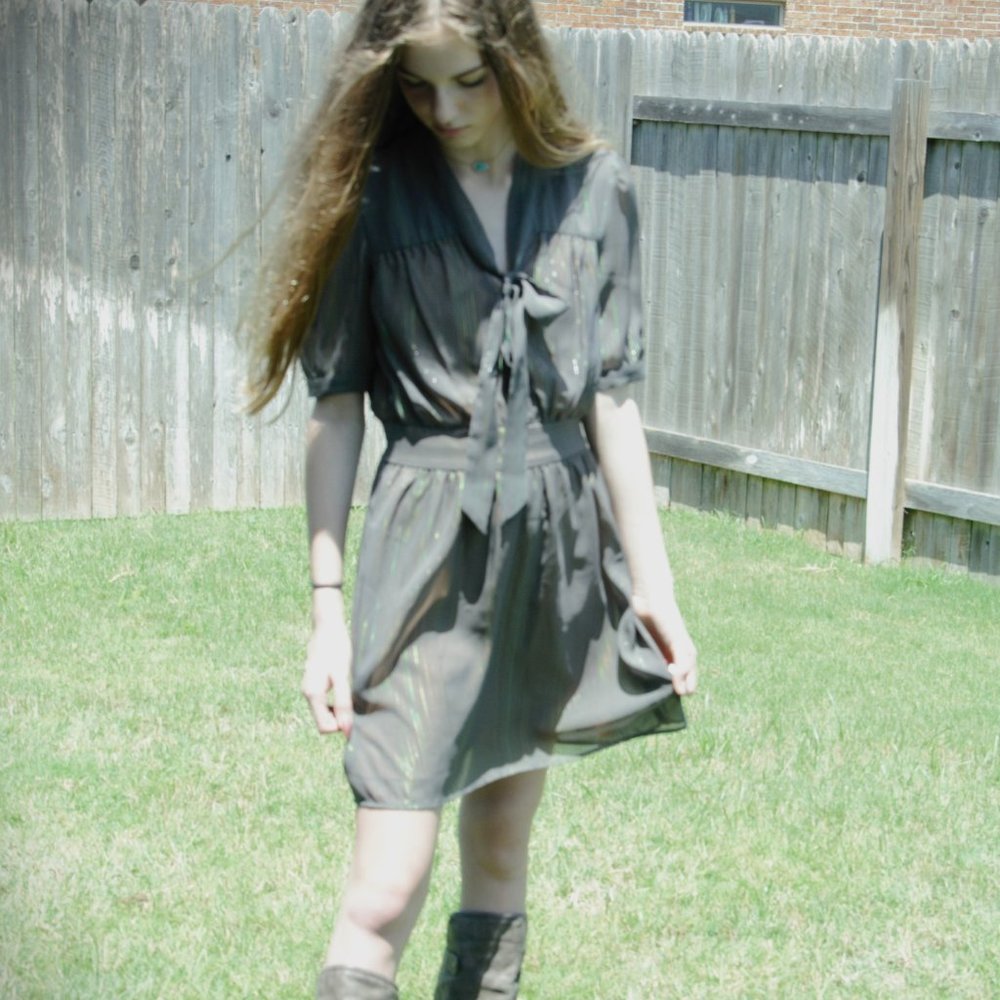 Taupe iridescent shimmer dress - Small